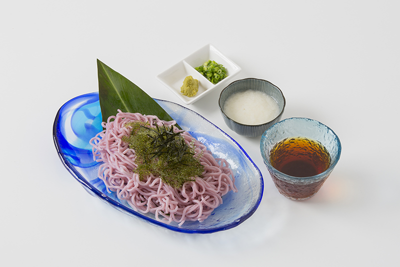 Red yam dipping noodles
