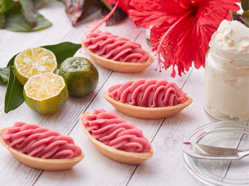 منتج جديد "Hibiscus Cheese Tart" من Okashigoten